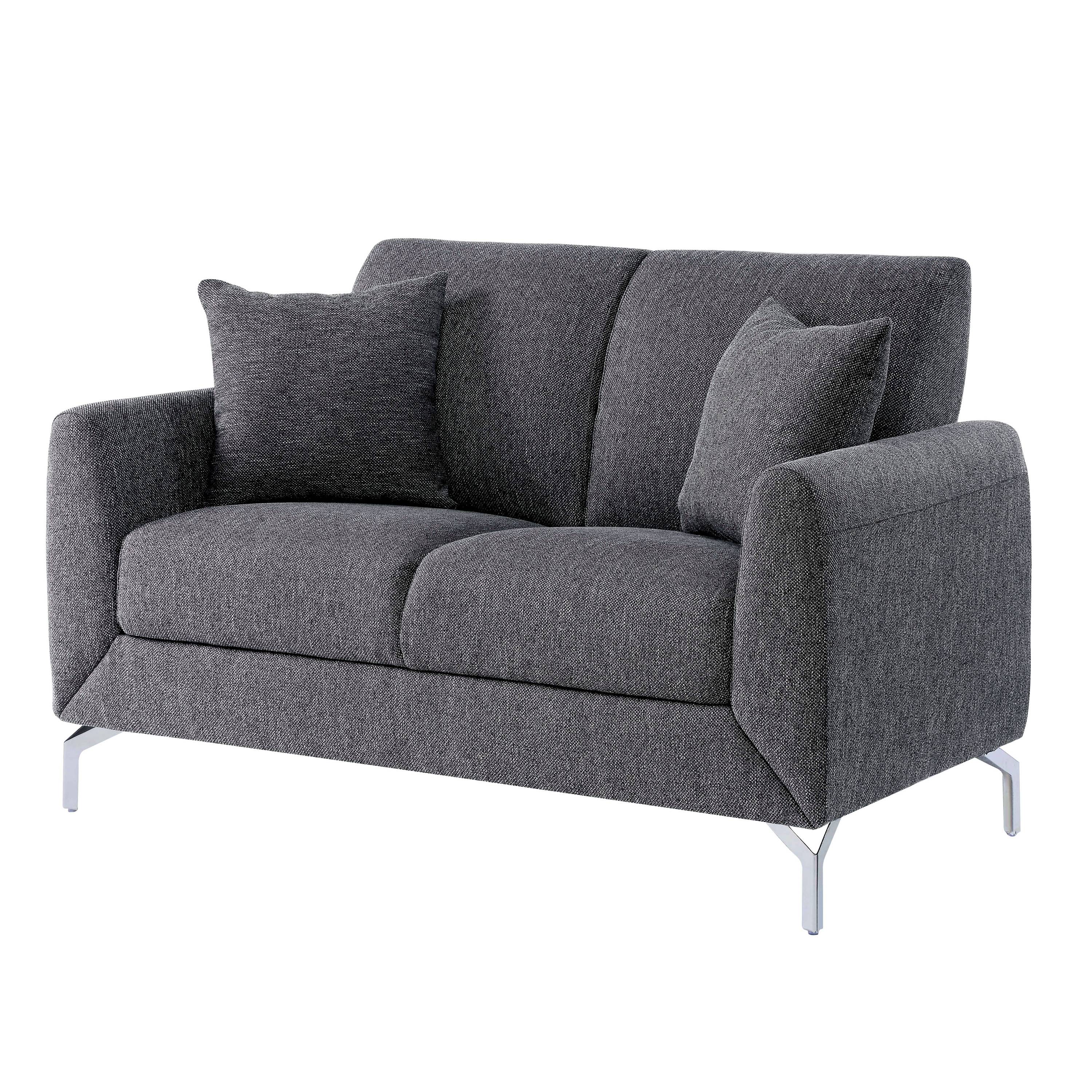 Bardi Contemporary Upholstered Loveseat in Gray